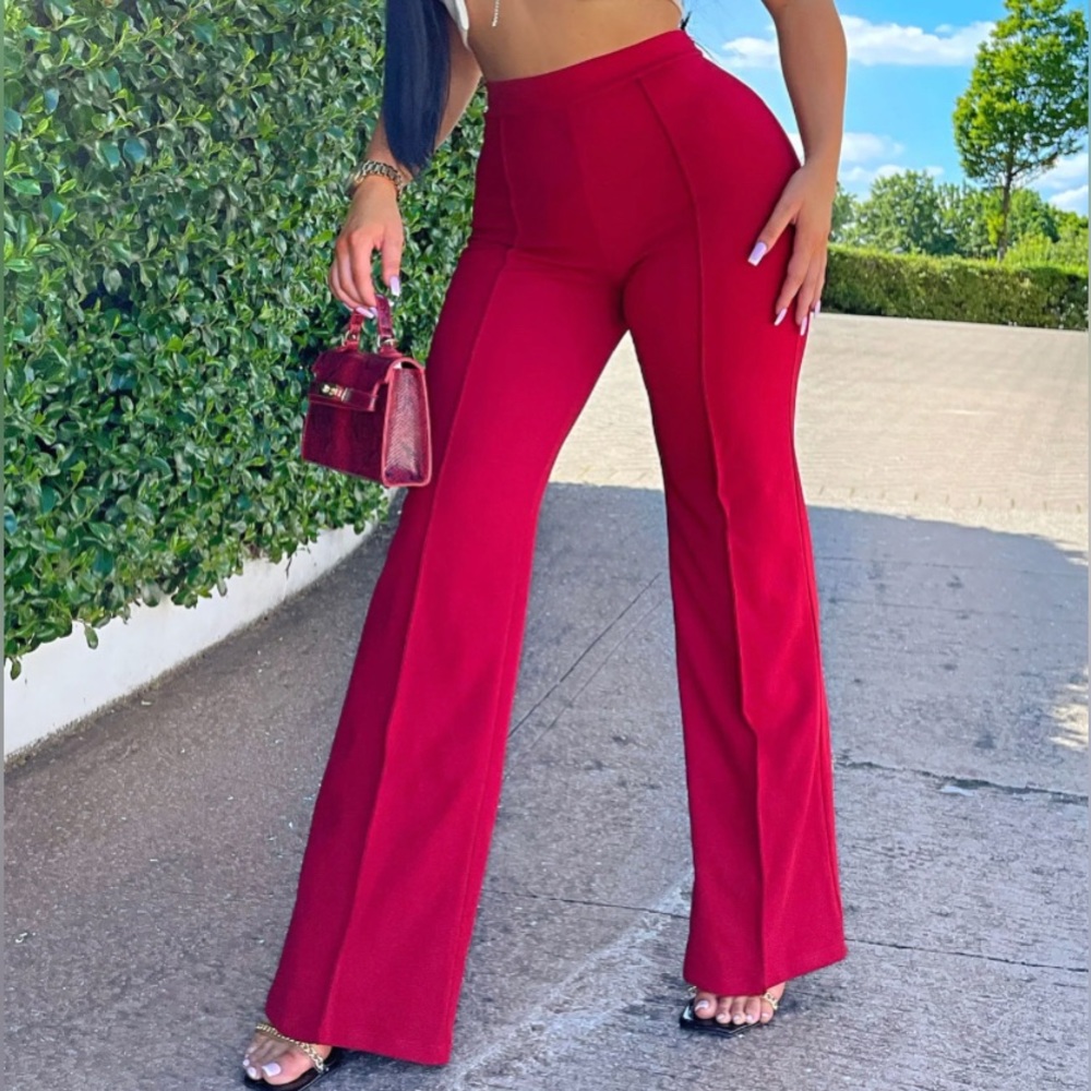 Red High Waisted Dress Pants(SOLD)